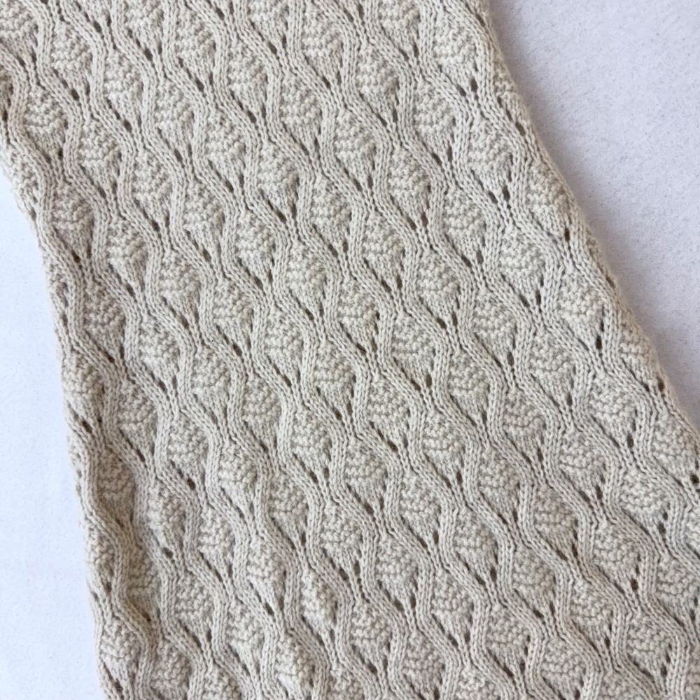 Cynthia Rowley Beige Angora Wool Blend Cowl Neck Cable Knit Sweater Dress XS - Picture 5 of 13